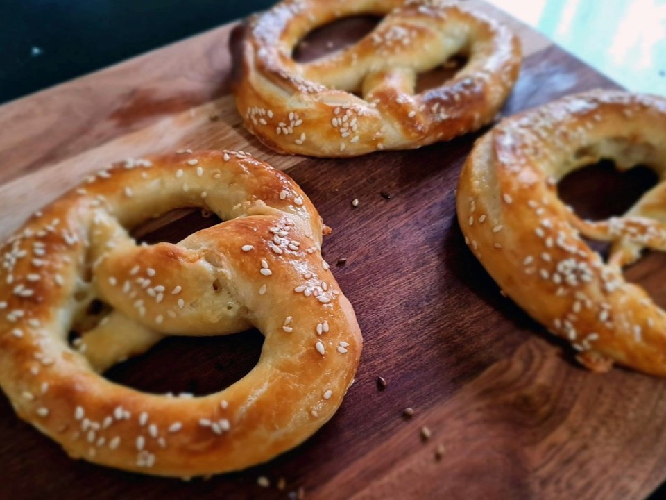 a bag of soft pretzels